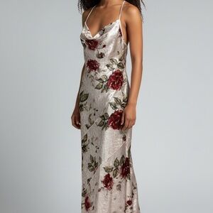 Crushed Velvet Slip Dress